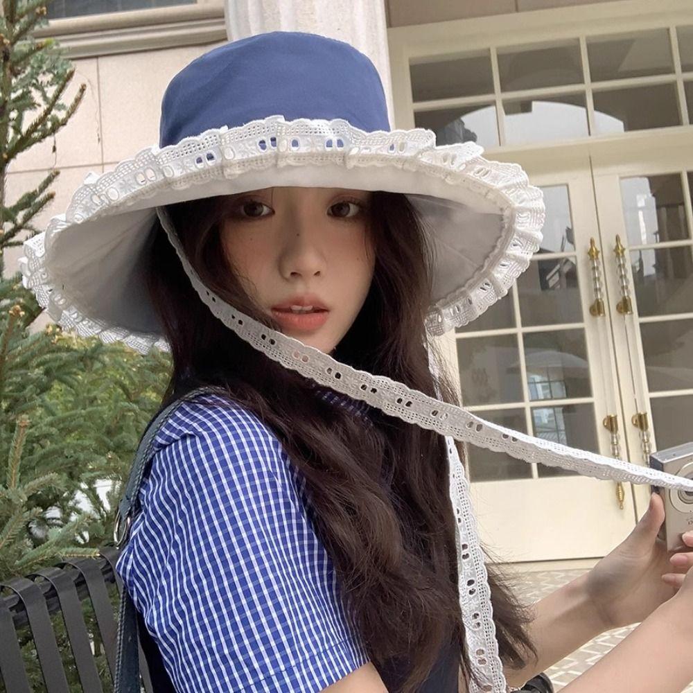 Big Brim Cowboy Fisherman Hat French Style Women s Sun Hat Sunscreen Lace Ribbon Hat Lady темно-синього кольору
Big Brim Cowboy Fisherman Hat French Style Women s Sun Hat Sunscreen Lace Ribbon Hat Lady темно-синього кольору