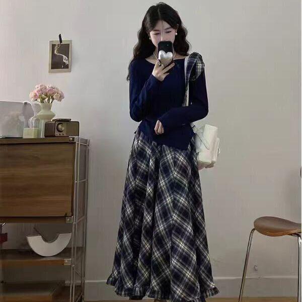 Spring College Style Bow Top & Plaid Skirt Ensemble in Amber 3XL
Spring College Style Bow Top & Plaid Skirt Ensemble in Amber 3XL