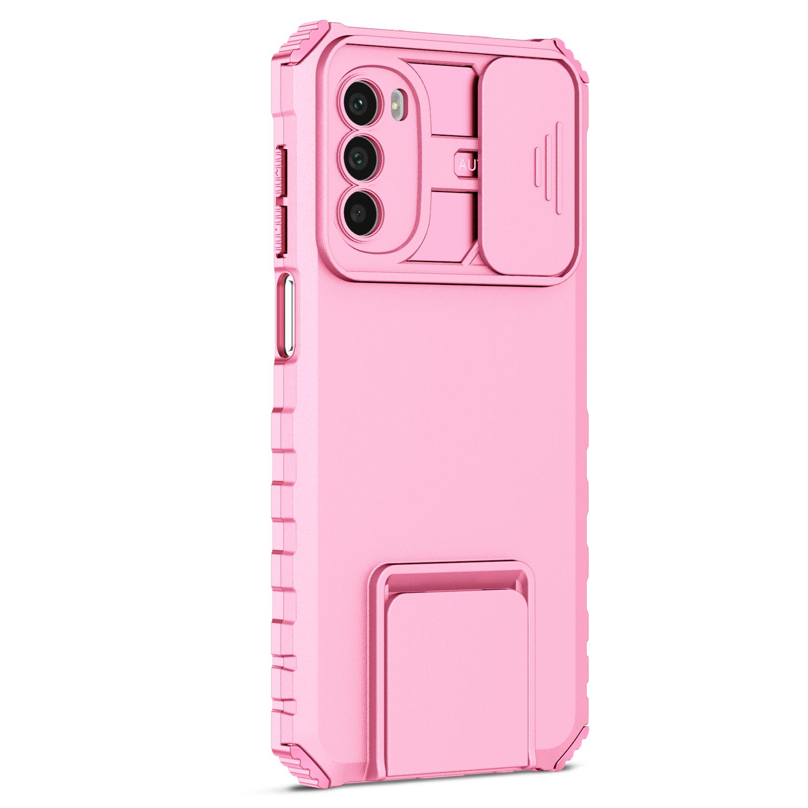 For Motorola Moto G52 4G/G82 5G Kickstand Back Cover Slide Camera Lid PC+TPU Phone Case Pink
For Motorola Moto G52 4G/G82 5G Kickstand Back Cover Slide Camera Lid PC+TPU Phone Case Pink