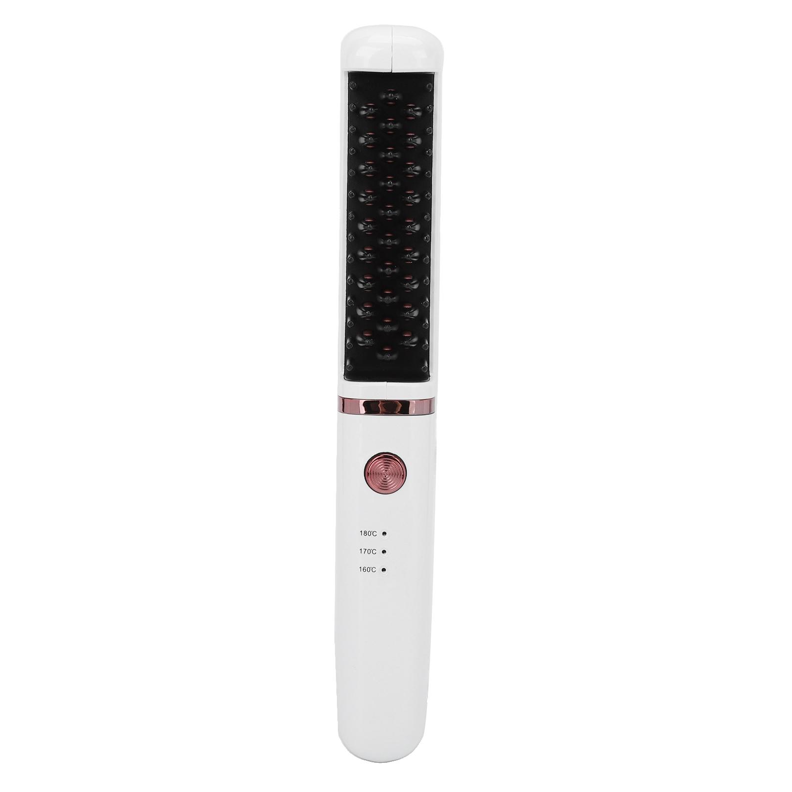 Hair Straightener Brush USB Rechargeable Hair Straightening Curling Brush Pearl White
Hair Straightener Brush USB Rechargeable Hair Straightening Curling Brush Pearl White
