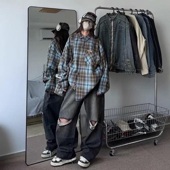2024 Japanese Hong Kong-Style Plaid Unisex Long Sleeve Shirt Jacket - Spring Commute, Versatile & Trendy XXL
2024 Japanese Hong Kong-Style Plaid Unisex Long Sleeve Shirt Jacket - Spring Commute, Versatile & Trendy XXL