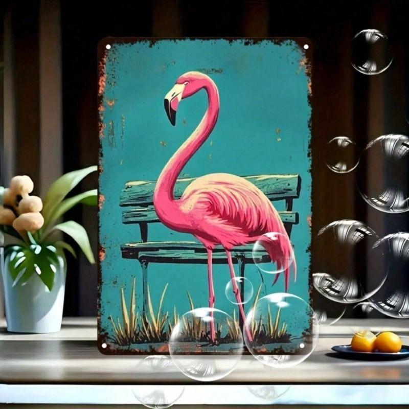 Vintage Flamingo Metal Wall Art Poster for Home Bar Cafe
Vintage Flamingo Metal Wall Art Poster for Home Bar Cafe