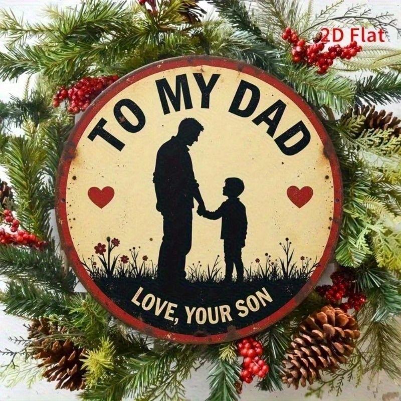 Metal Wall Poster Son Gift for Father 20 cm Round Home Decor with Holes for Easy Hanging
Metal Wall Poster Son Gift for Father 20 cm Round Home Decor with Holes for Easy Hanging