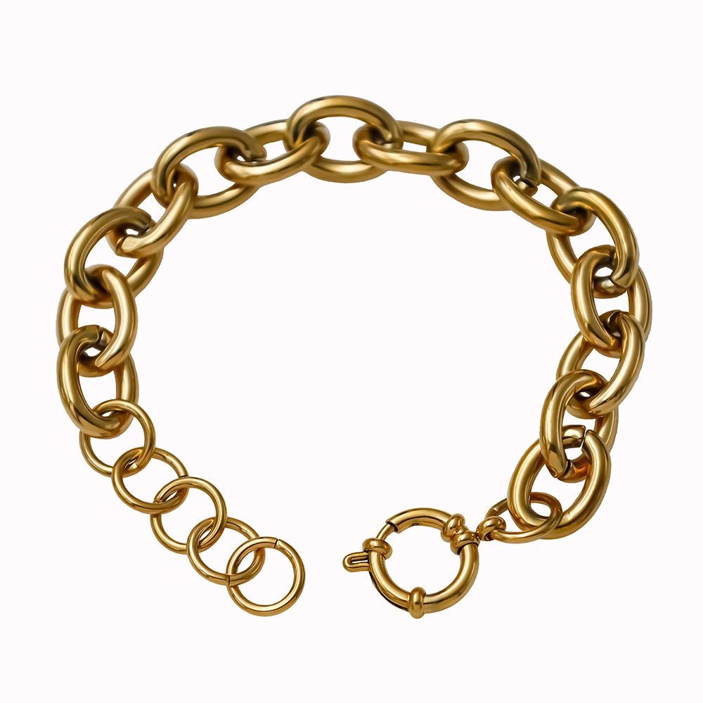 Accessories Titanium Steel Bracelet Girls Retro Versatile High-End Jewelry 18K Gold-Plated O-Shaped Bracelet
Accessories Titanium Steel Bracelet Girls Retro Versatile High-End Jewelry 18K Gold-Plated O-Shaped Bracelet