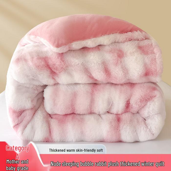 Cozy Double-Sided Winter Quilt: Thick Rabbit Fur & Milk Velvet for Mom & Baby 150x200cm, 5 Jin
Cozy Double-Sided Winter Quilt: Thick Rabbit Fur & Milk Velvet for Mom & Baby 150x200cm, 5 Jin