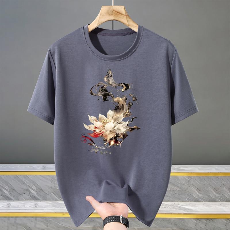 Men s Plus Size Lotus Print T-Shirt – Casual Crew Neck Short Sleeve Graphic Tee (5XL-13XL) 13XL(143kg-150kg) світло-сірий колір
Men s Plus Size Lotus Print T-Shirt – Casual Crew Neck Short Sleeve Graphic Tee (5XL-13XL) 13XL(143kg-150kg) світло-сірий колір