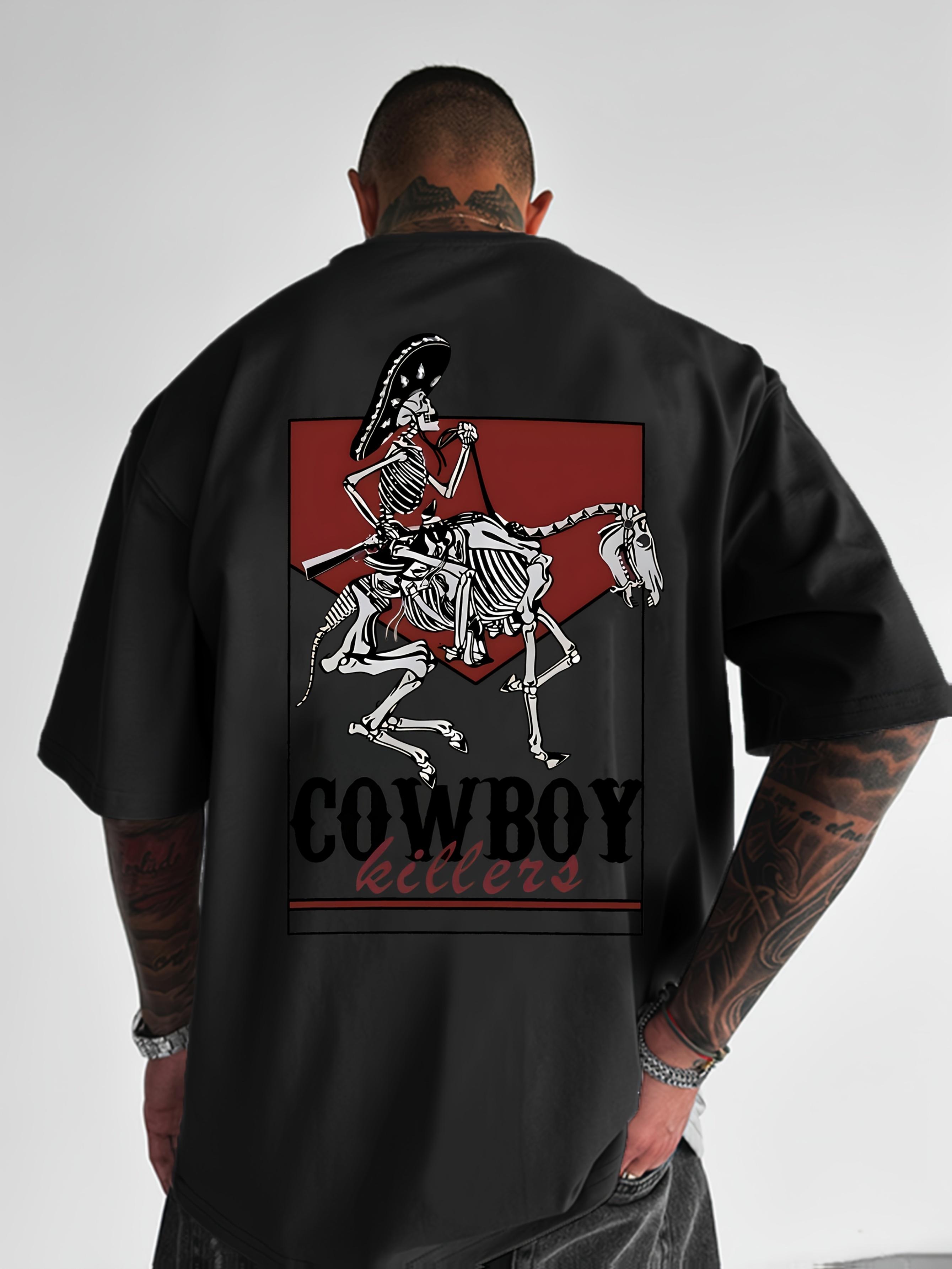 ZX Summer Hot Selling Mens Western Gothic Cowboy Killer Tshirt Skull and Skull Knight Back Print Round Neck Tshirt 4XL
ZX Summer Hot Selling Mens Western Gothic Cowboy Killer Tshirt Skull and Skull Knight Back Print Round Neck Tshirt 4XL