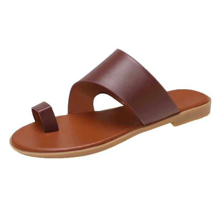 Women s shoes new summer flat-bottomed thick-soled outer wear toe cool slippers 42 коричневий
Women s shoes new summer flat-bottomed thick-soled outer wear toe cool slippers 42 коричневий