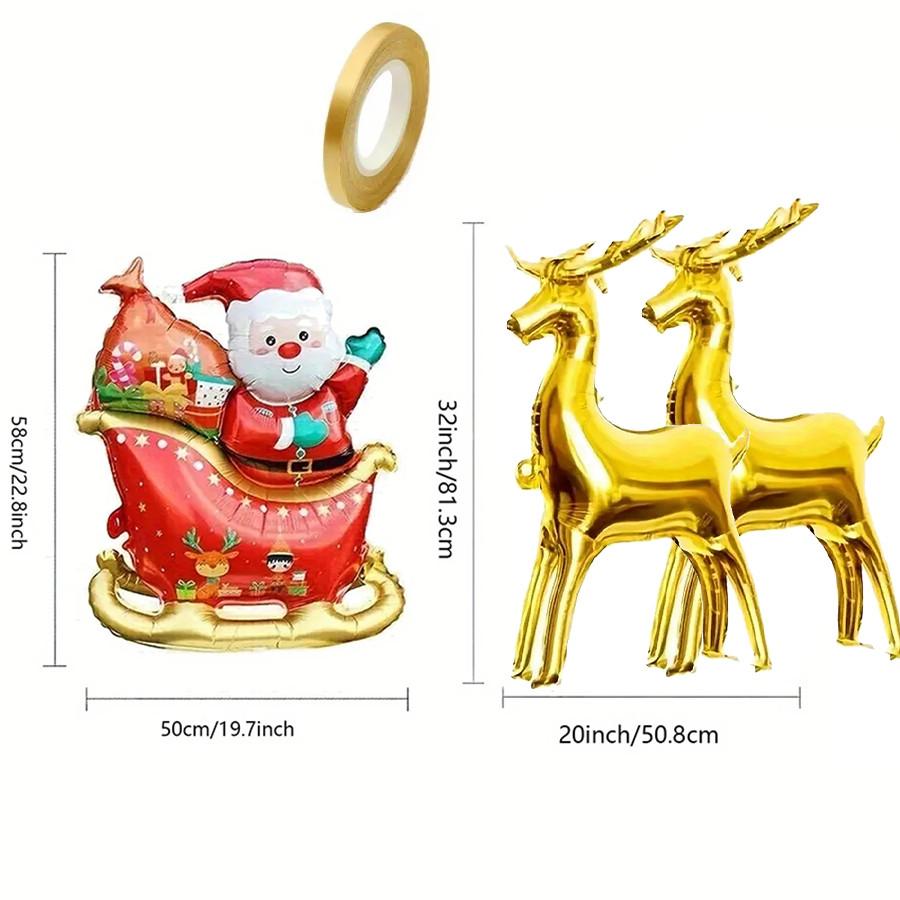 2pcs 4D Reindeer & 1PC Santa s Sleigh Foil Balloons Perfect for Christmas Party, Winter Themed Garden Decorations 4D
2pcs 4D Reindeer & 1PC Santa s Sleigh Foil Balloons Perfect for Christmas Party, Winter Themed Garden Decorations 4D