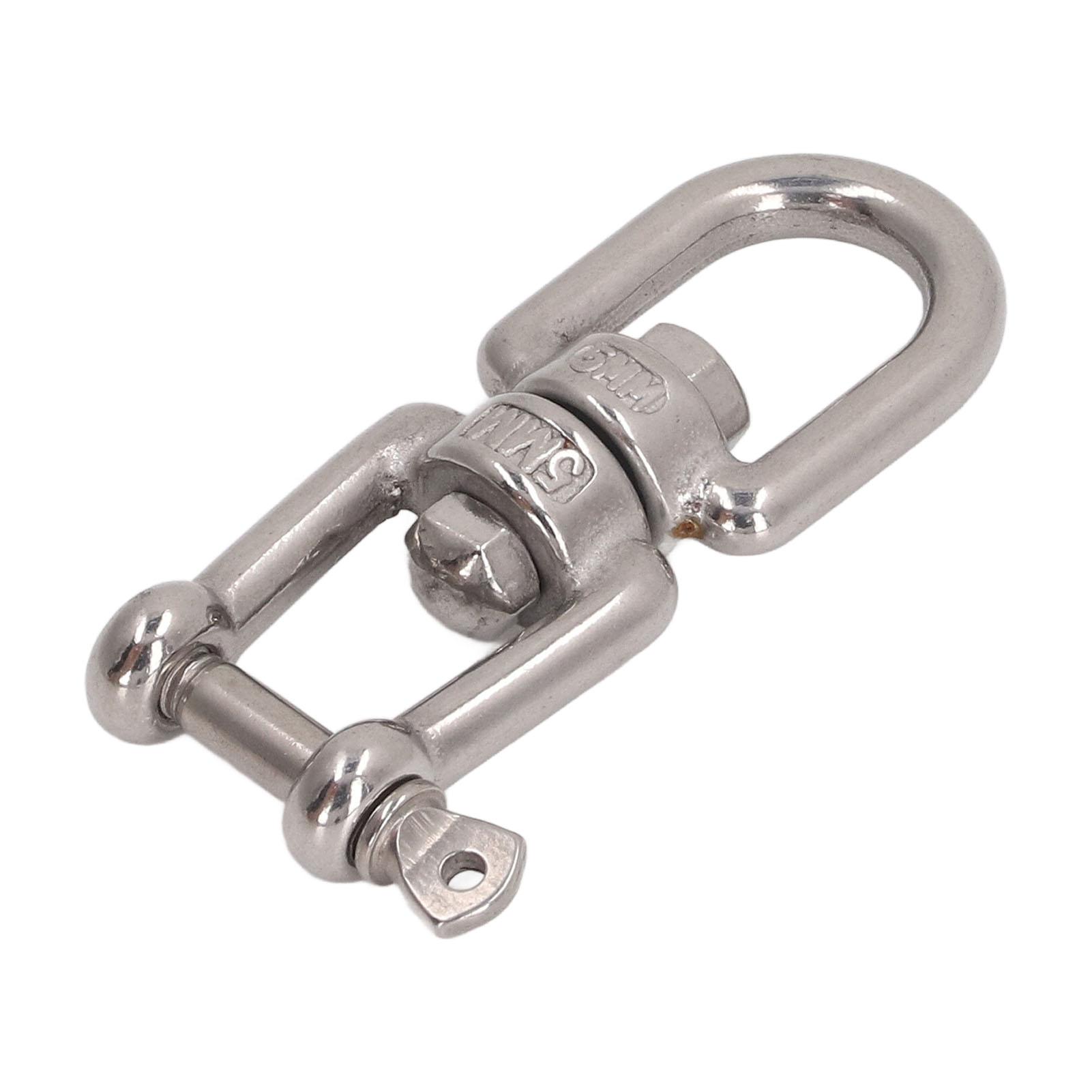 Double Jaw Shackle Professional Heavy Duty 304 Stainless Steel Rolling Shackle Device for Swing Climbing Rope 5mm 0.20in
Double Jaw Shackle Professional Heavy Duty 304 Stainless Steel Rolling Shackle Device for Swing Climbing Rope 5mm 0.20in