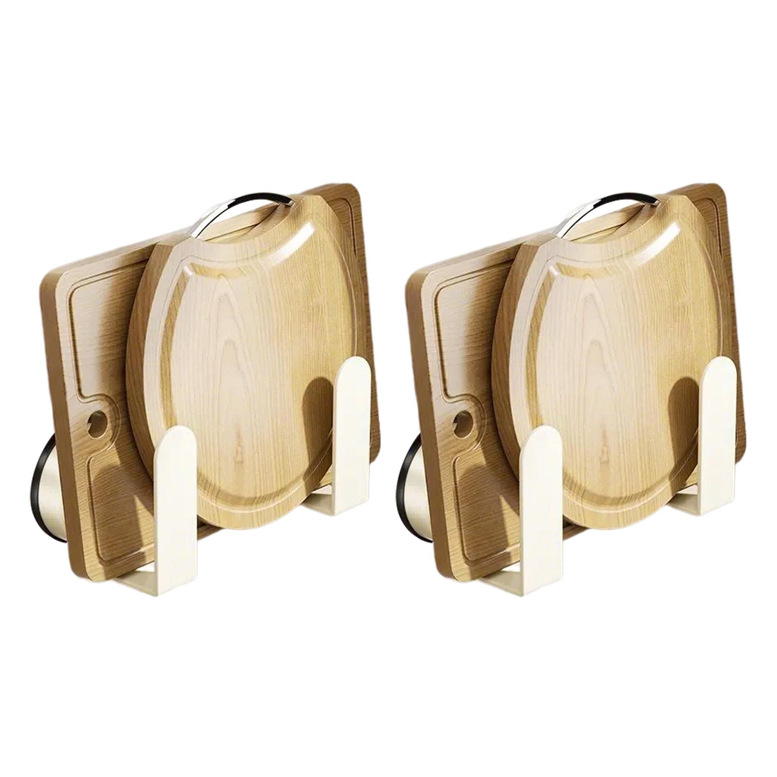 Упаковка из 2 крепких держателей для крышек кастрюль с клеем для настенного монтажа на кухнях и в ванных комнатах, экономящие пространство конструкции 2
Упаковка из 2 крепких держателей для крышек кастрюль с клеем для настенного монтажа на кухнях и в ванных комнатах, экономящие пространство конструкции 2