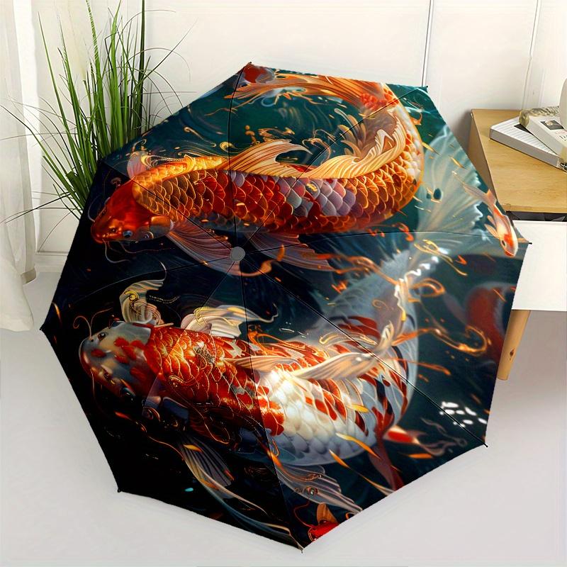 Koi Fish, Underwater Scene Theme 8 Bone Hand Automatic Folding Umbrella, Compact and Portable Design, A Perfect Gift for Birthday, Christmas
Koi Fish, Underwater Scene Theme 8 Bone Hand Automatic Folding Umbrella, Compact and Portable Design, A Perfect Gift for Birthday, Christmas