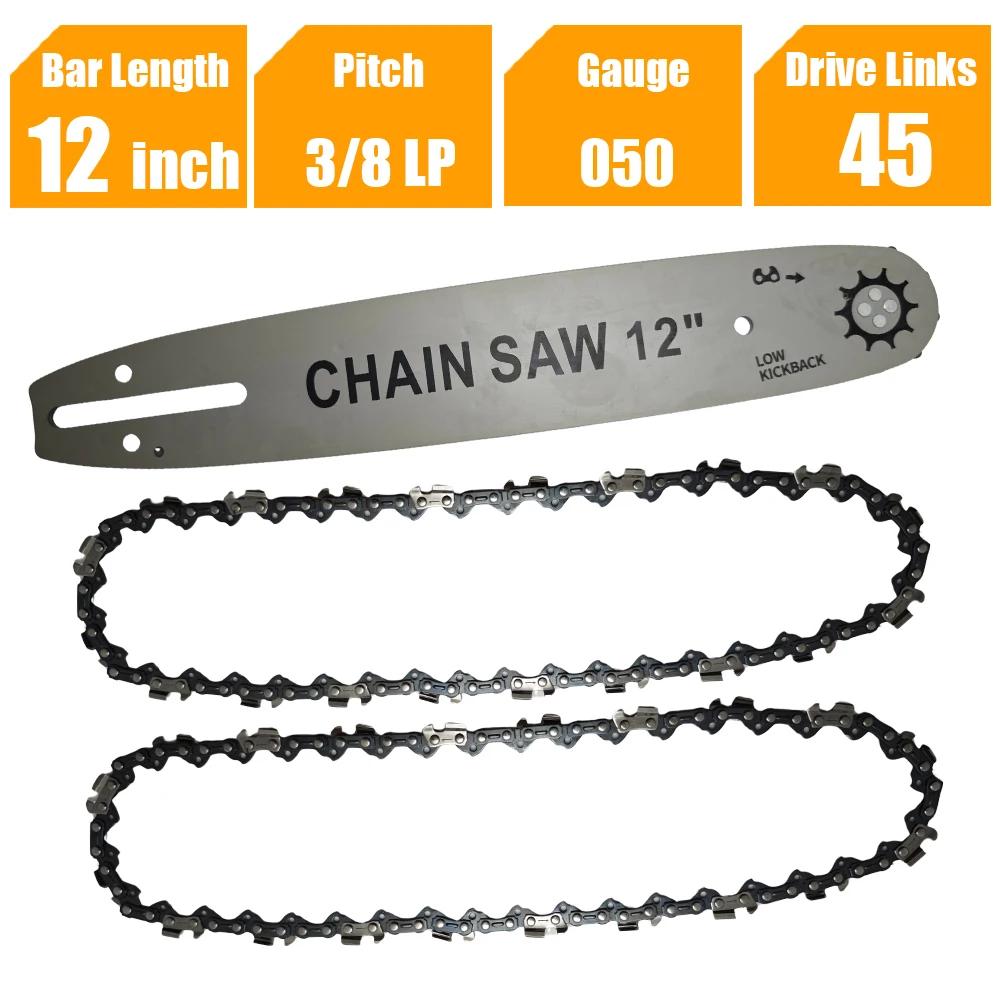 12 Inch Replacement Chainsaw Chains Guide Bar 3/8 LP Pitch .050 Gauge 45 Drive Links for Craftsman Echo Poulan Greenworks
12 Inch Replacement Chainsaw Chains Guide Bar 3/8 LP Pitch .050 Gauge 45 Drive Links for Craftsman Echo Poulan Greenworks