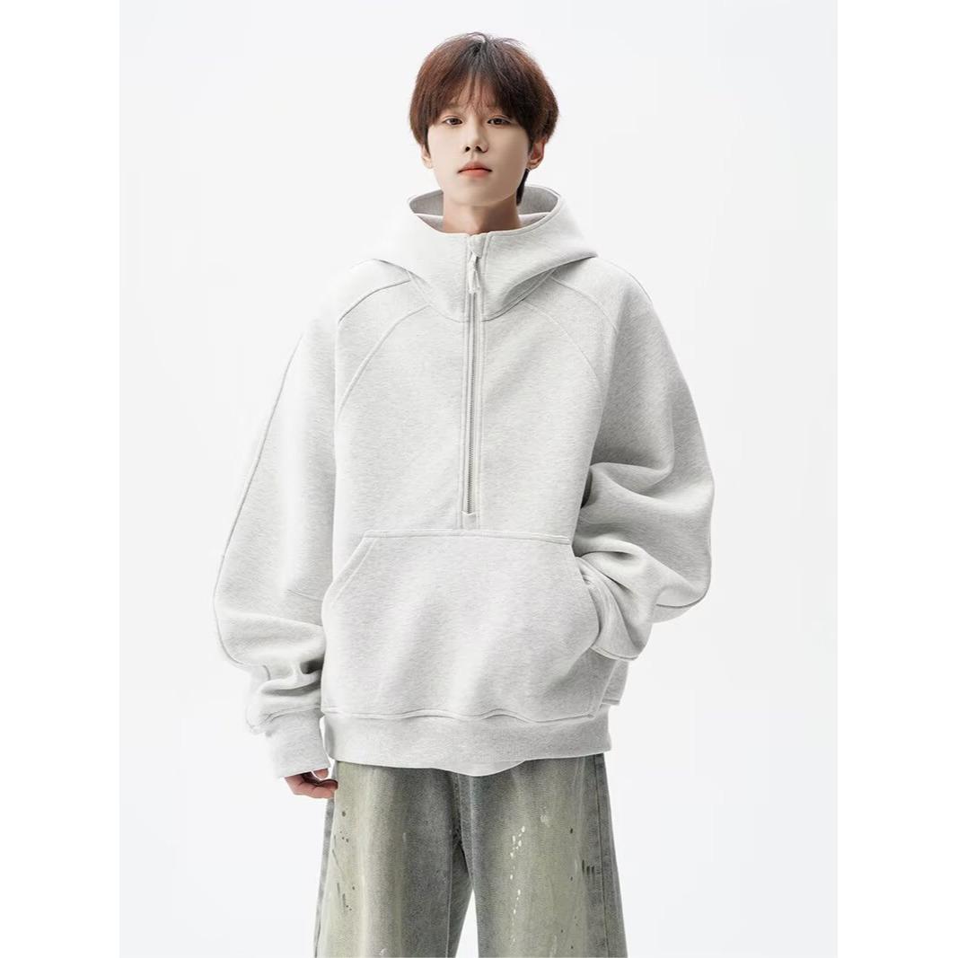 Men s Trendy Autumn/Winter Half-Zip Hooded Sweatshirt: Sporty Casual Loose Fit Large сірий колір/білий
Men s Trendy Autumn/Winter Half-Zip Hooded Sweatshirt: Sporty Casual Loose Fit Large сірий колір/білий