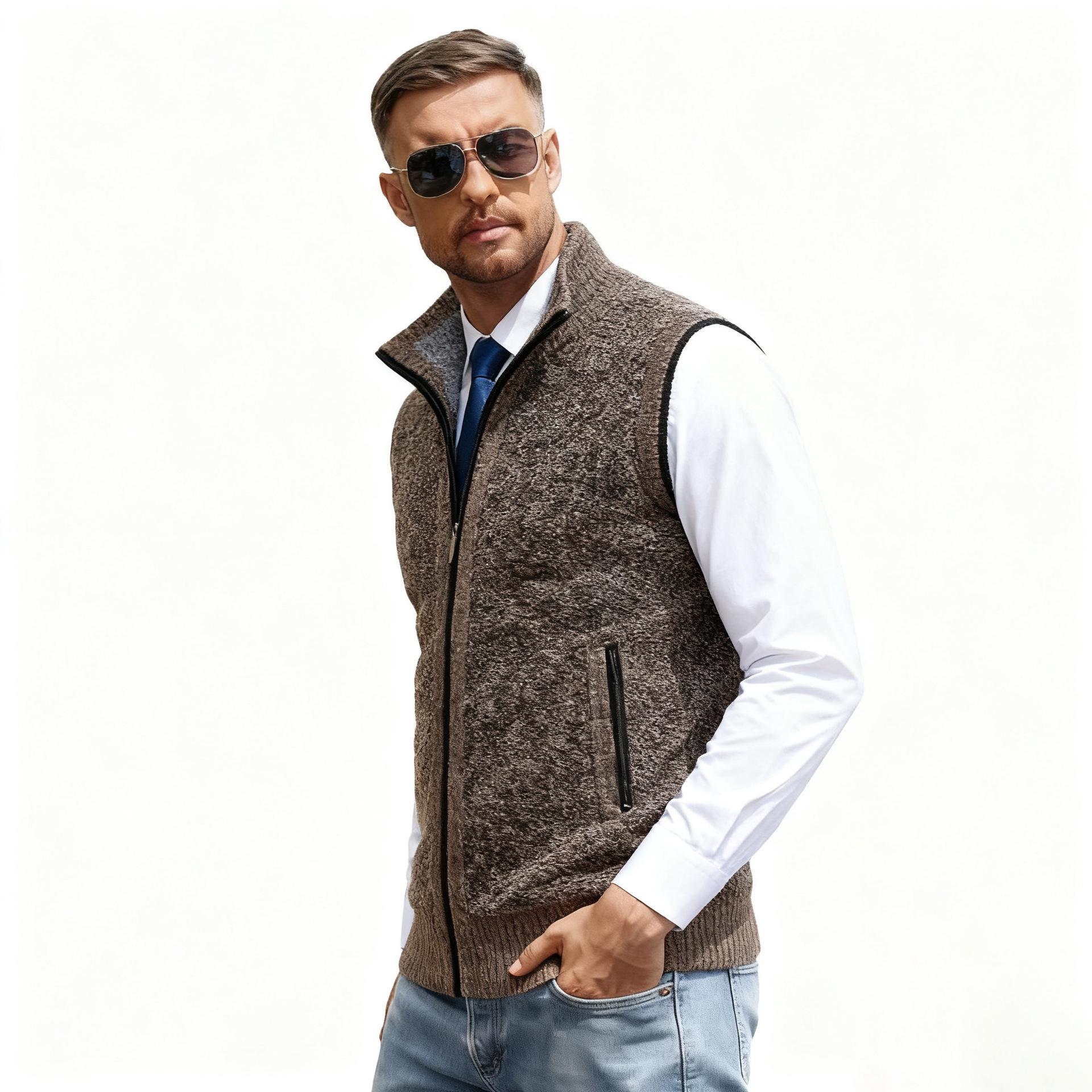 2025 Fall/Winter Men s Stand Collar Knit Vest L кавовий
2025 Fall/Winter Men s Stand Collar Knit Vest L кавовий