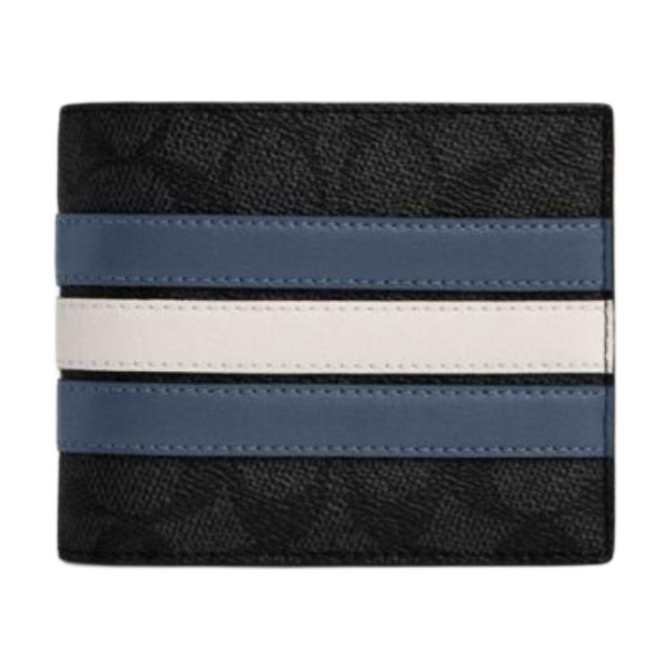Coach 3 In 1 Wallet 12 Classic Monogram Stripe Detail Synthetic Leather And Split Cowhide Wallet Men Wallet Charcoal-Gray Denim-Blue CW385-WTC Charcoal Gray & Denim Blue & Chalk White
Coach 3 In 1 Wallet 12 Classic Monogram Stripe Detail Synthetic Leather And Split Cowhide Wallet Men Wallet Charcoal-Gray Denim-Blue CW385-WTC Charcoal Gray & Denim Blue & Chalk White