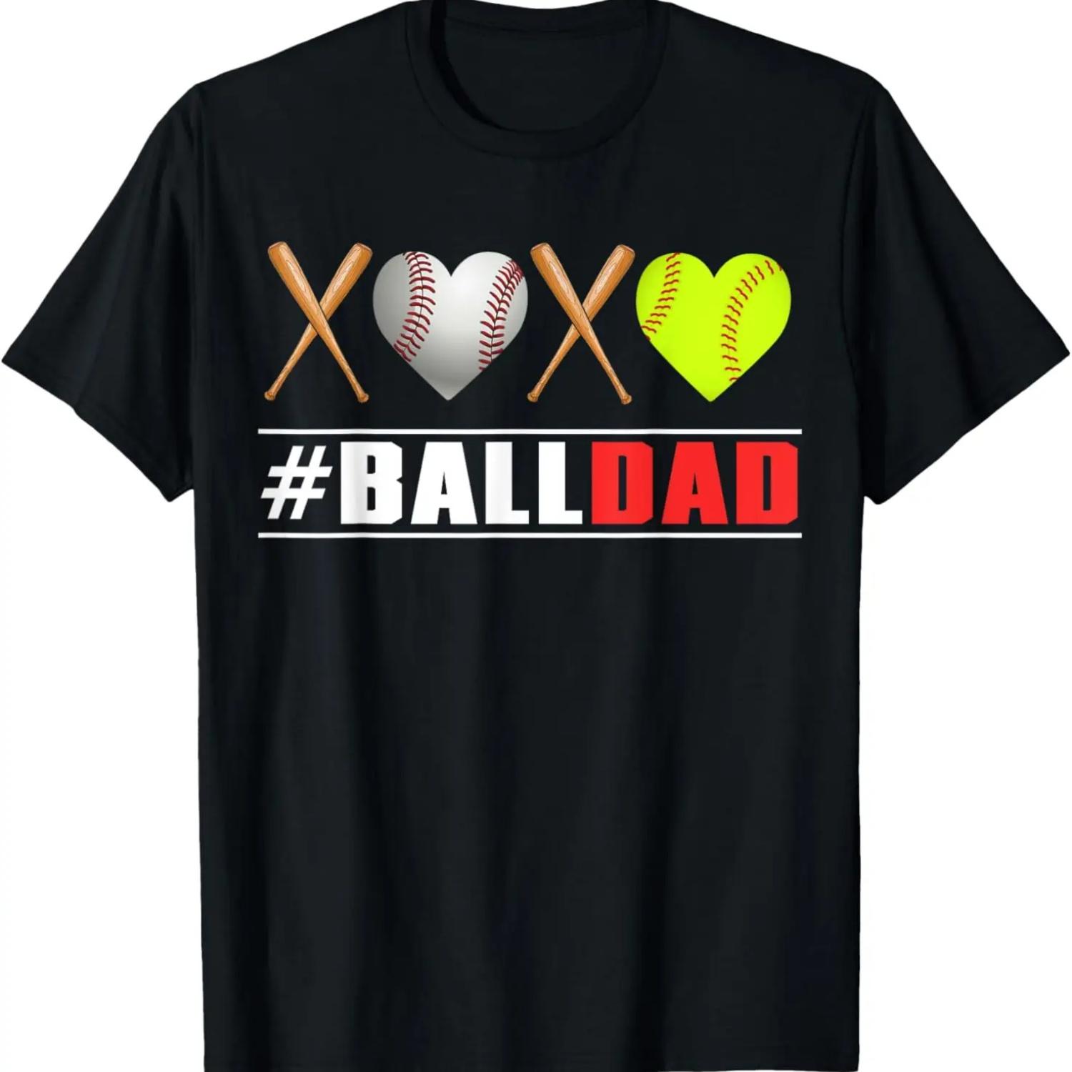 Ball Dad Shirt Softball Dad Tee Baseball Dad T-Shirt S
Ball Dad Shirt Softball Dad Tee Baseball Dad T-Shirt S