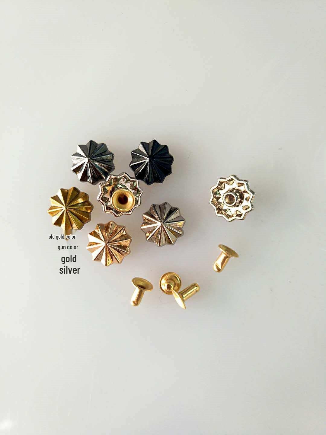 DIY Spike Studs for Clothing, Shoes, Hats, and Decorative Accessories Gold (10 pcs)
DIY Spike Studs for Clothing, Shoes, Hats, and Decorative Accessories Gold (10 pcs)