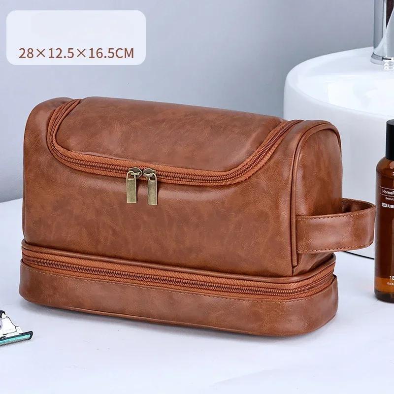 Large Hanging Toiletry Cosmetic Travel Bags for Men Women Leather Travel Bags with Hanging Hook Toiletries Bathroom Shaving Bags 28.5x12.4x16.8cm
Large Hanging Toiletry Cosmetic Travel Bags for Men Women Leather Travel Bags with Hanging Hook Toiletries Bathroom Shaving Bags 28.5x12.4x16.8cm