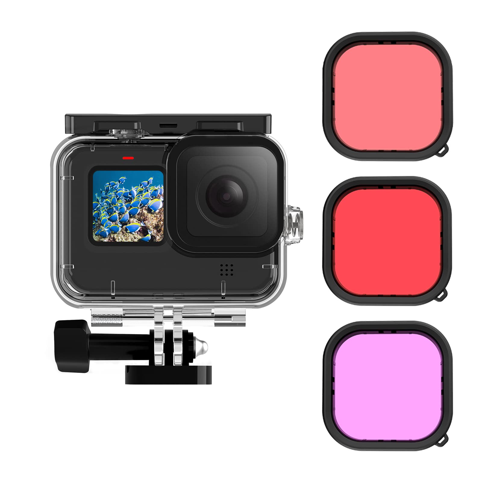 AuyKoo GoPro Hero Waterproof Case 3 Lens Filters Diving Case to Waterproof Housing Protective Case Lens Filter Protective Filter Protective Lens Cover
AuyKoo GoPro Hero Waterproof Case 3 Lens Filters Diving Case to Waterproof Housing Protective Case Lens Filter Protective Filter Protective Lens Cover