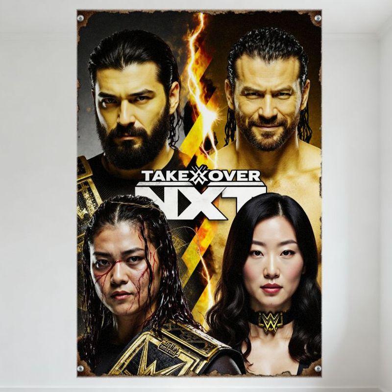 WWE NXT TakeOver Metal Tin Sign, Vintage Wrestling Stars Promotional Poster for Man Cave Bar Home Decor, Dynamic Lightning Effec 20x30cm(7.8x11.8inch)
WWE NXT TakeOver Metal Tin Sign, Vintage Wrestling Stars Promotional Poster for Man Cave Bar Home Decor, Dynamic Lightning Effec 20x30cm(7.8x11.8inch)