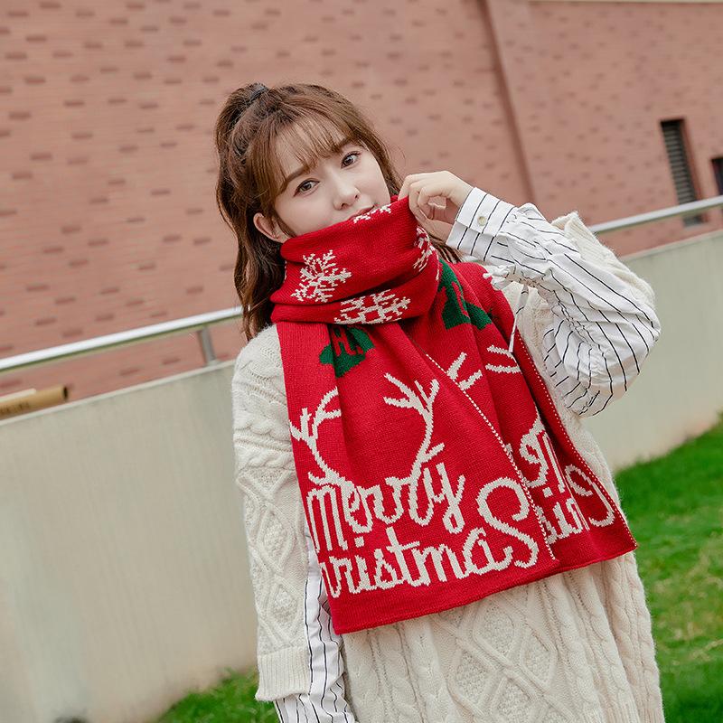 Christmas deer knitted scarf female red thickened warm scarf student long gift green Christmas snowman
Christmas deer knitted scarf female red thickened warm scarf student long gift green Christmas snowman
