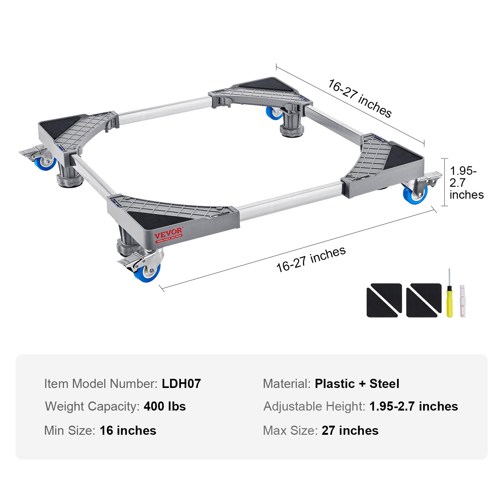 SucceBuy 400 фунтов Мини-подставка для холодильника Передвижная регулируемая мобильная база с 4 поворотными колесами с фиксаторами для стиральной машины, холодильника
SucceBuy 400 фунтов Мини-подставка для холодильника Передвижная регулируемая мобильная база с 4 поворотными колесами с фиксаторами для стиральной машины, холодильника