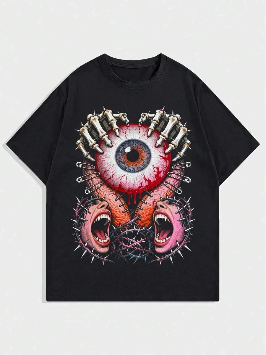 Anime Men’s Casual Graphic T-Shirt – Mouth & Eyeball Print Round Neck Tee XL
Anime Men’s Casual Graphic T-Shirt – Mouth & Eyeball Print Round Neck Tee XL
