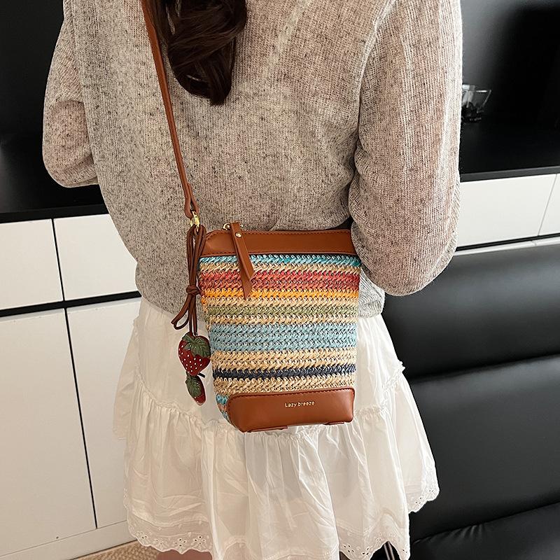 Summer popular rainbow woven bag women 2025 new seaside beach vacation straw messenger bag bucket bag
Summer popular rainbow woven bag women 2025 new seaside beach vacation straw messenger bag bucket bag