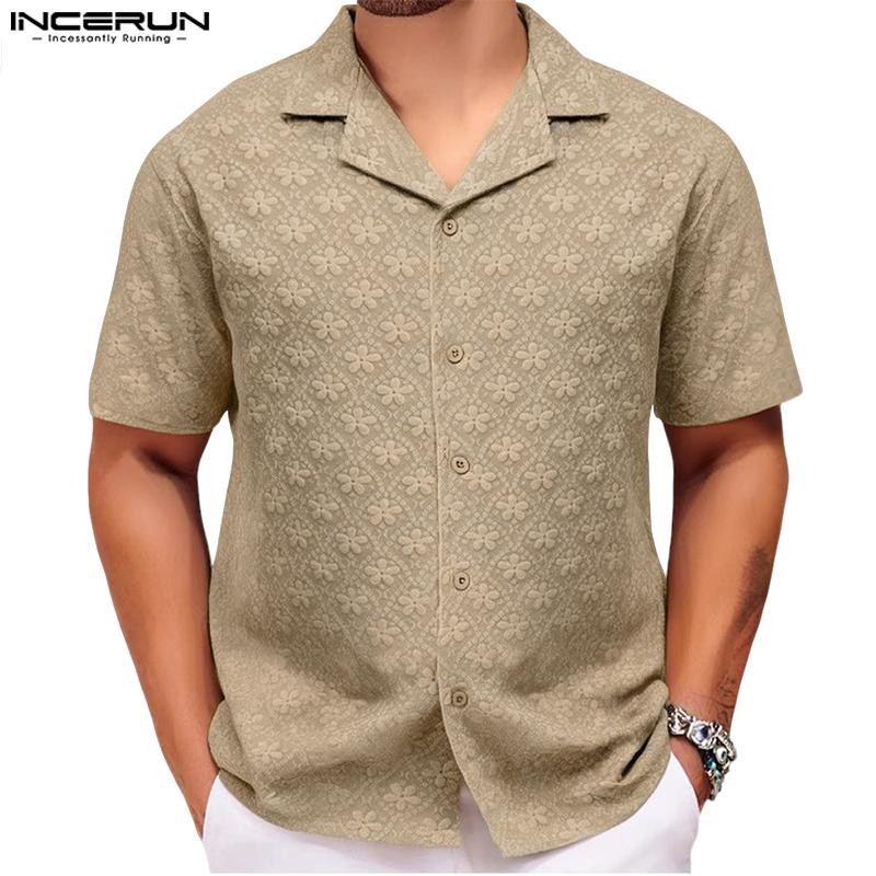 INCERUN Oversized Men Lapel Neck Short Sleeve Texture Flowers Summer Casual Shirts S чёрный
INCERUN Oversized Men Lapel Neck Short Sleeve Texture Flowers Summer Casual Shirts S чёрный