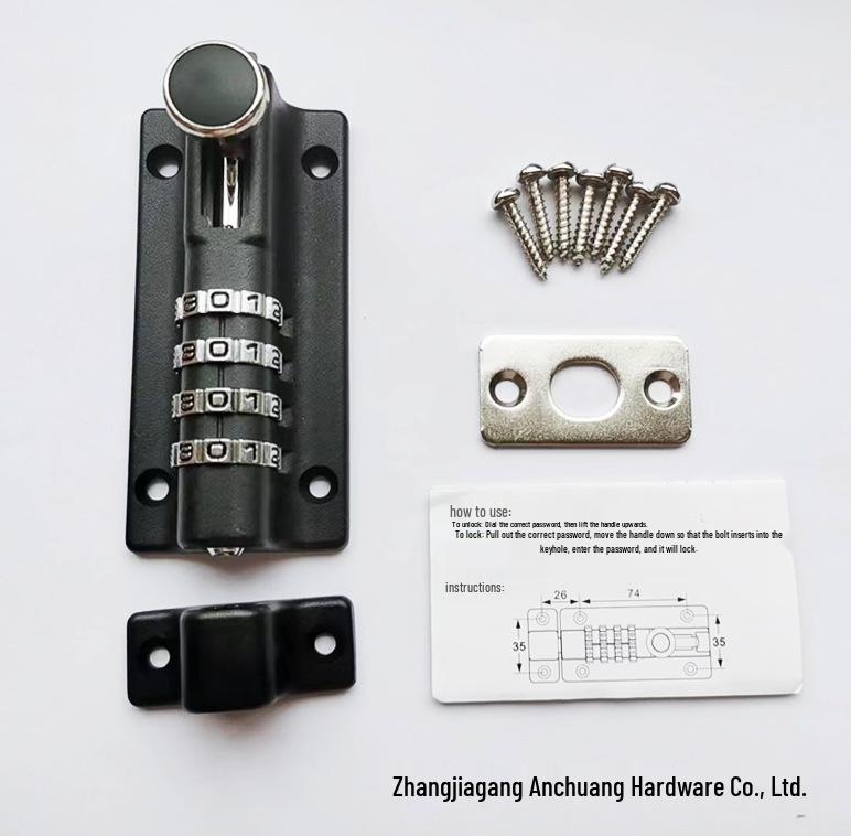Waterproof Rustproof Anti-Theft Password Bolt Lock for Main Doors, Outdoor, and Wooden Doors
Waterproof Rustproof Anti-Theft Password Bolt Lock for Main Doors, Outdoor, and Wooden Doors