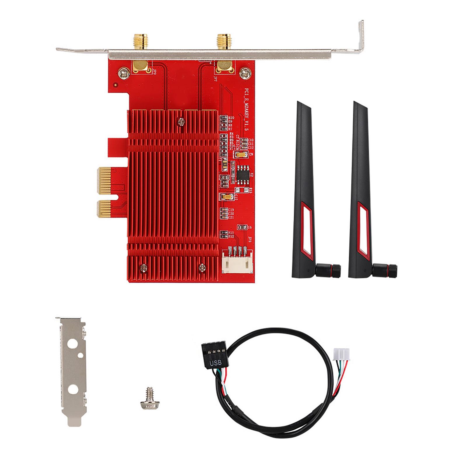 Для Intel AX200 Bluetooth 5.0 PCI‑E Настільна бездротова мережева карта з антеною 8DBi
Для Intel AX200 Bluetooth 5.0 PCI‑E Настільна бездротова мережева карта з антеною 8DBi