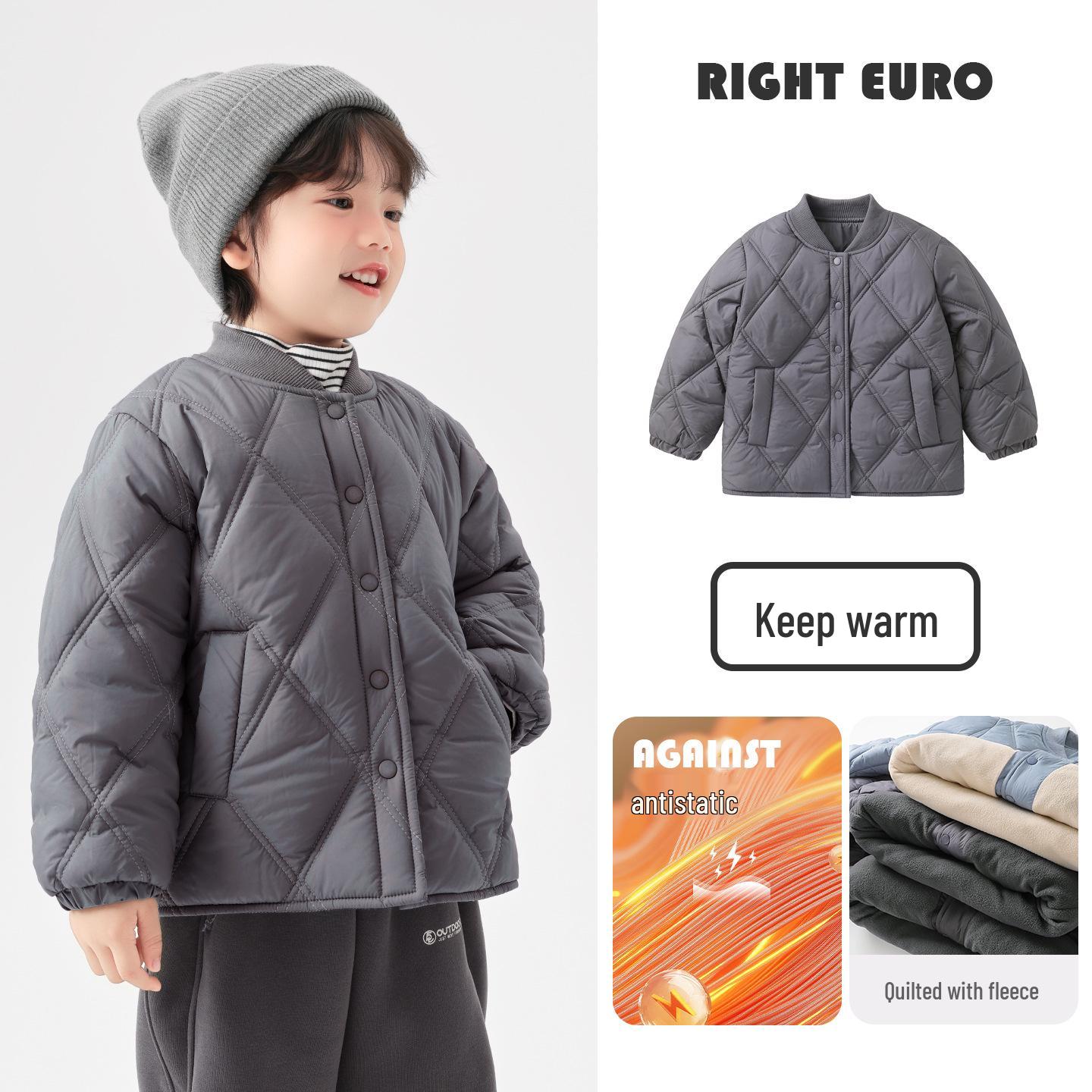 European Boys Plush Cotton Baseball Jacket - Winter 2025 Collection for Toddlers and Children 90 cm темно-сірий
European Boys Plush Cotton Baseball Jacket - Winter 2025 Collection for Toddlers and Children 90 cm темно-сірий