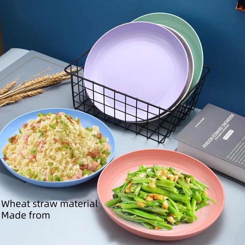 5-color Set Plate Wheat Straw Hotel Vegetable Plate Fruit Plate Household Nordic Salad Plate Tableware Plastic Plate
5-color Set Plate Wheat Straw Hotel Vegetable Plate Fruit Plate Household Nordic Salad Plate Tableware Plastic Plate