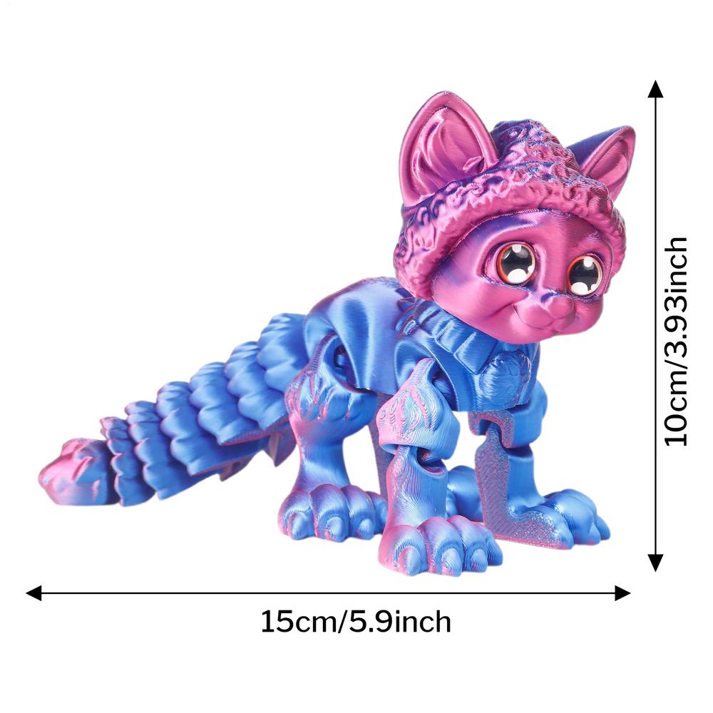 3D Printed Moving Cat Fidget Toy Articulated Cat Fidget Toy Cartoon Movable Animal Figurine 3D Printed Pet Home Decor Ornament
3D Printed Moving Cat Fidget Toy Articulated Cat Fidget Toy Cartoon Movable Animal Figurine 3D Printed Pet Home Decor Ornament