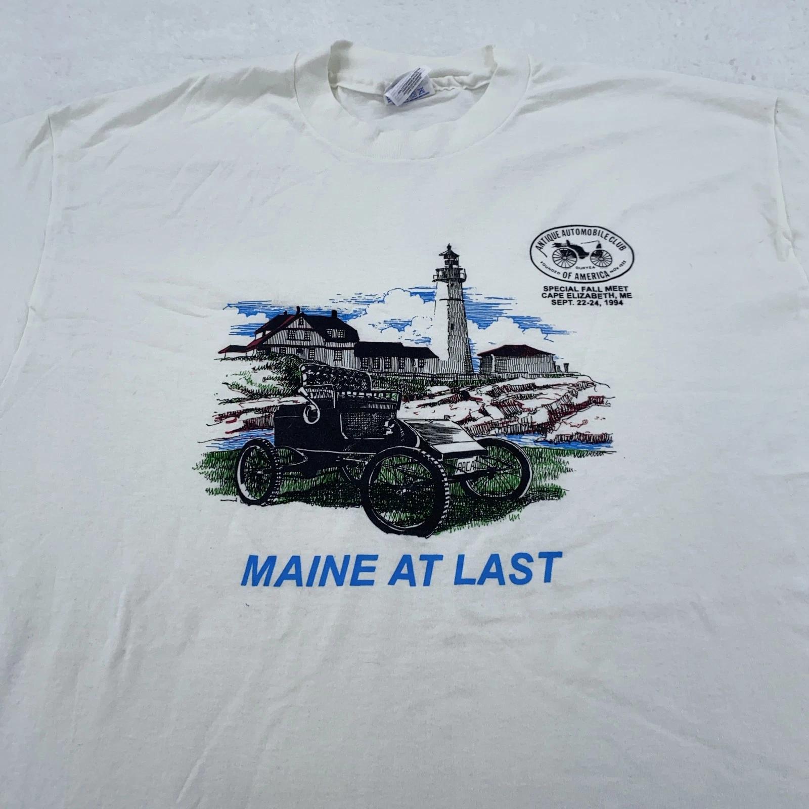 Vintage Maine At Last Shirt Mens XL White Antique Car Lighthouse Graphic 90s S
Vintage Maine At Last Shirt Mens XL White Antique Car Lighthouse Graphic 90s S