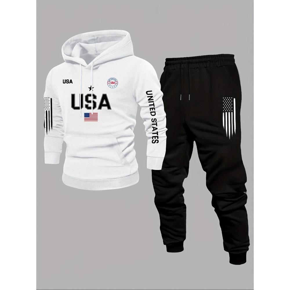 Men s Casual 2 Piece Set with Letter Flag Print Drawstring Hooded Sweatshirt and Drawstring Outdoor Sporty Long Pants XXL
Men s Casual 2 Piece Set with Letter Flag Print Drawstring Hooded Sweatshirt and Drawstring Outdoor Sporty Long Pants XXL