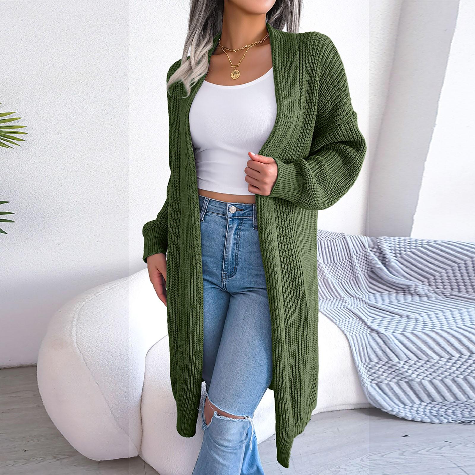 Women Open Front Long Knit Cardigan Sweater S армия зеленый
Women Open Front Long Knit Cardigan Sweater S армия зеленый