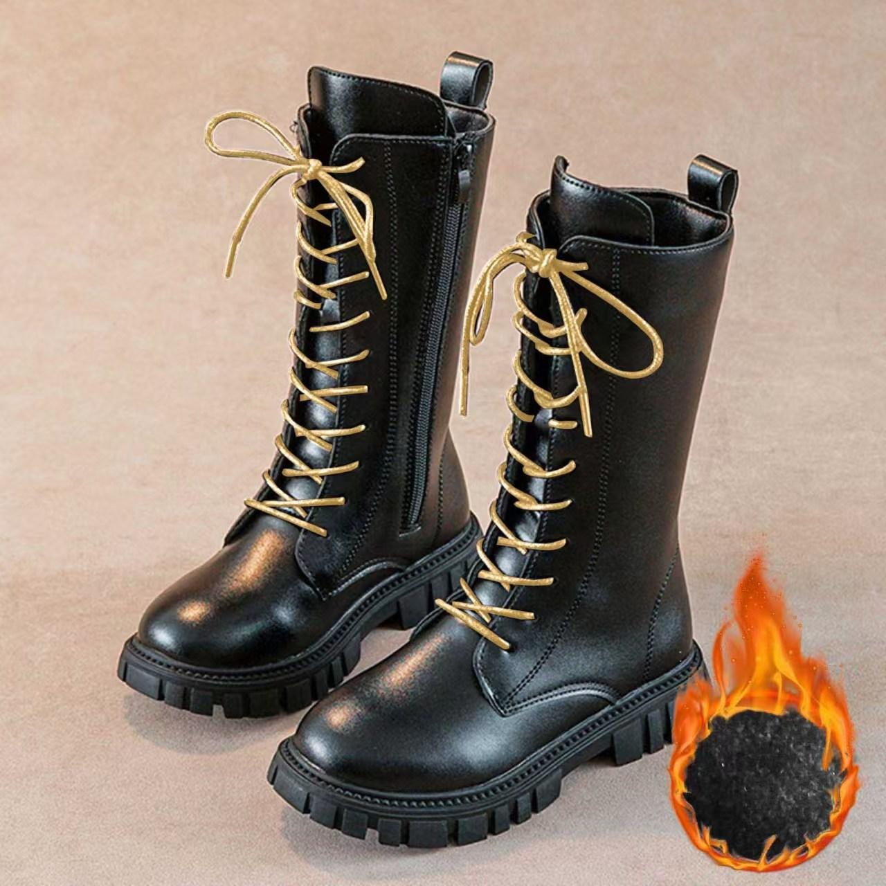 Girls boots winter new high boots British style Martin boots princess leather boots little girl boots 31
Girls boots winter new high boots British style Martin boots princess leather boots little girl boots 31