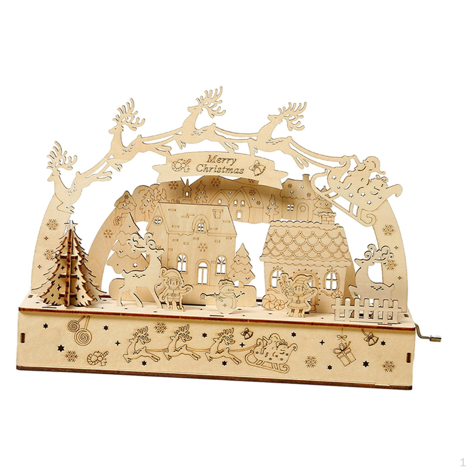 3D Wooden Puzzle Christmas Music Box Wood Model Set Decoration for Teens
3D Wooden Puzzle Christmas Music Box Wood Model Set Decoration for Teens