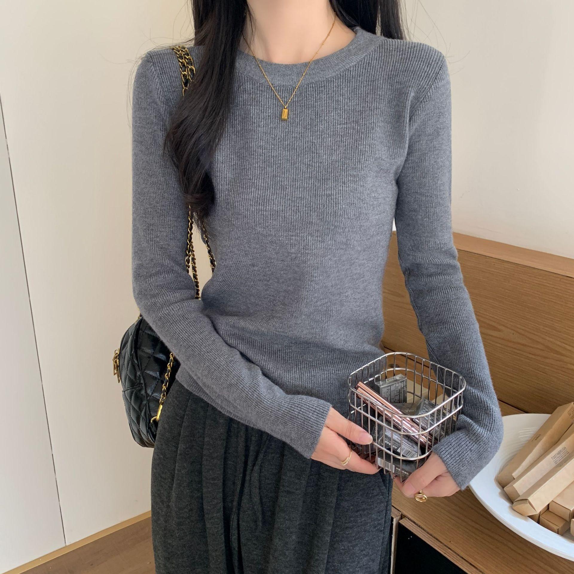 Solid Color Slim Minimalist Top Women Knit Sweater Spring Korean Style Elegant Base Layer Long Sleeve Slimming Shirt S серый
Solid Color Slim Minimalist Top Women Knit Sweater Spring Korean Style Elegant Base Layer Long Sleeve Slimming Shirt S серый