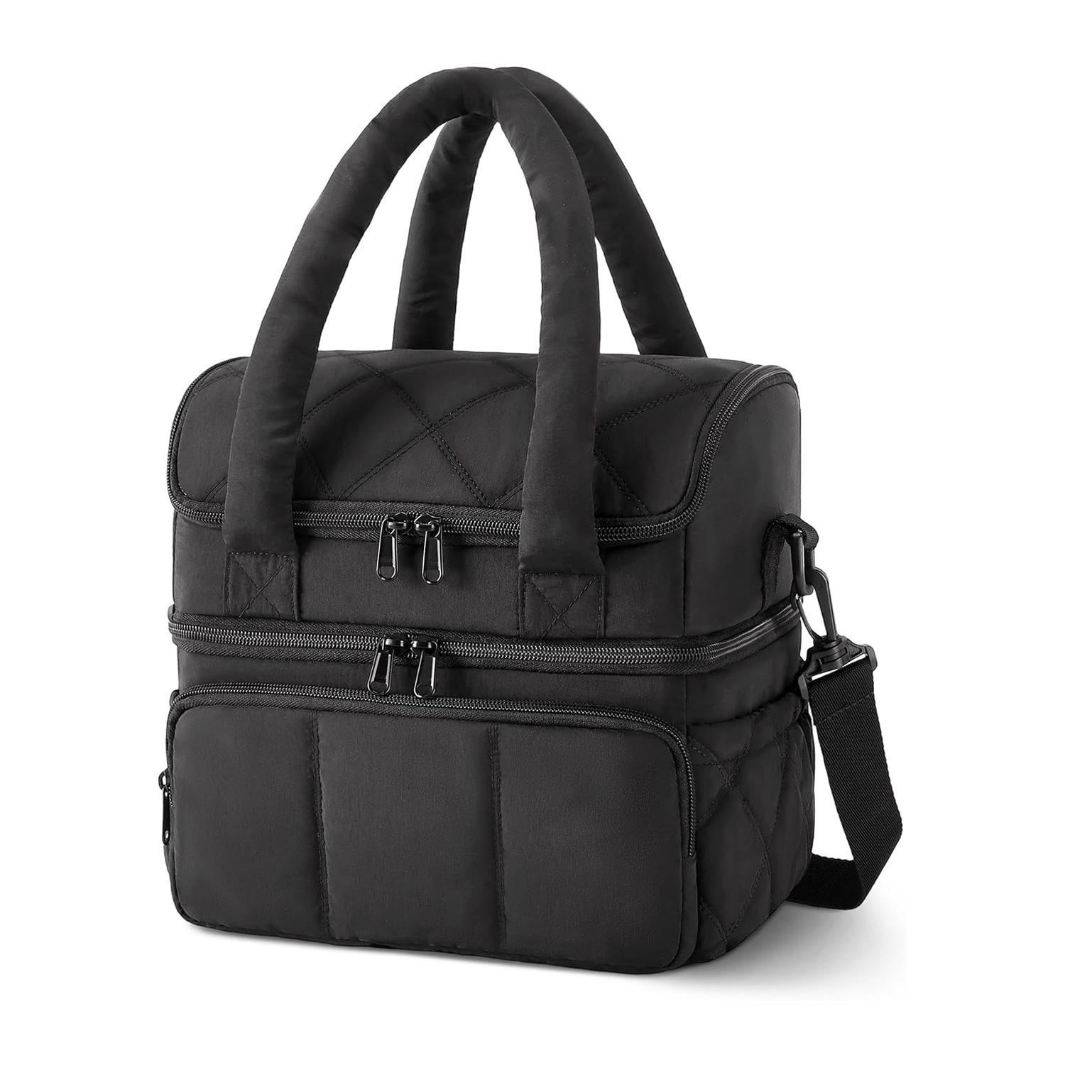 Quilted Women s Double Layer Insulated Lunch Bag for Work Commute Bento
Quilted Women s Double Layer Insulated Lunch Bag for Work Commute Bento