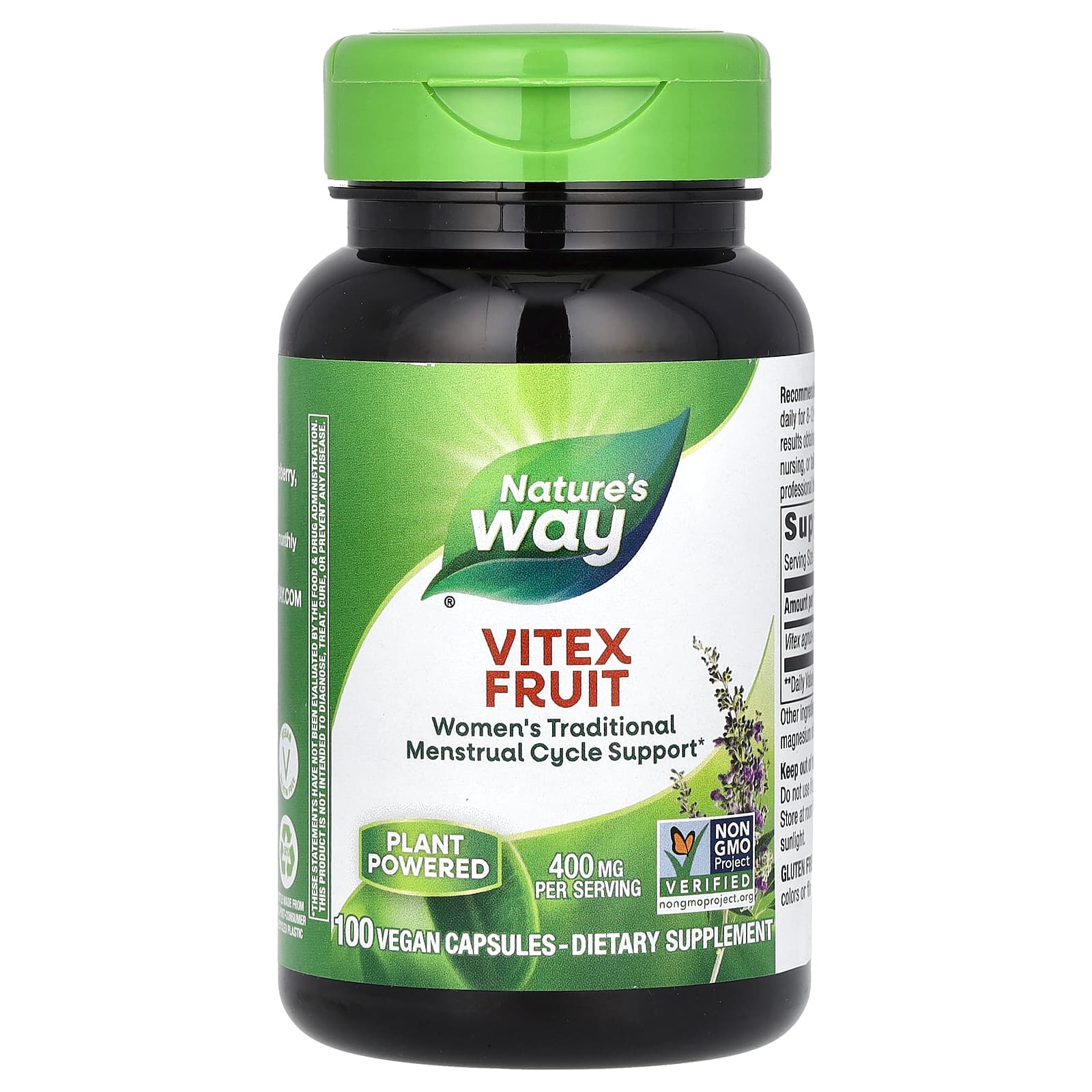 Nature S Way, Vitex Berries, 400Mg, 100 Veggie Caps 
Nature S Way, Vitex Berries, 400Mg, 100 Veggie Caps