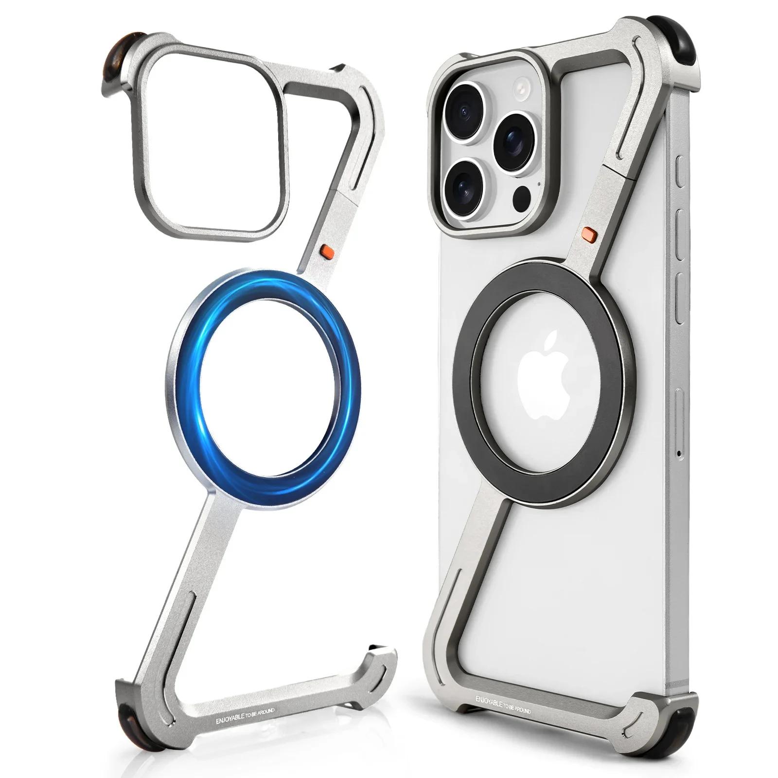Eary Aluminum Alloy Z-Shape Phone Case for iPhone 16 Pro Max Metal Frameless Magnetic Bumper Minimalist Slim Protective Cover aluminum&For iPhone 16 Pro
Eary Aluminum Alloy Z-Shape Phone Case for iPhone 16 Pro Max Metal Frameless Magnetic Bumper Minimalist Slim Protective Cover aluminum&For iPhone 16 Pro