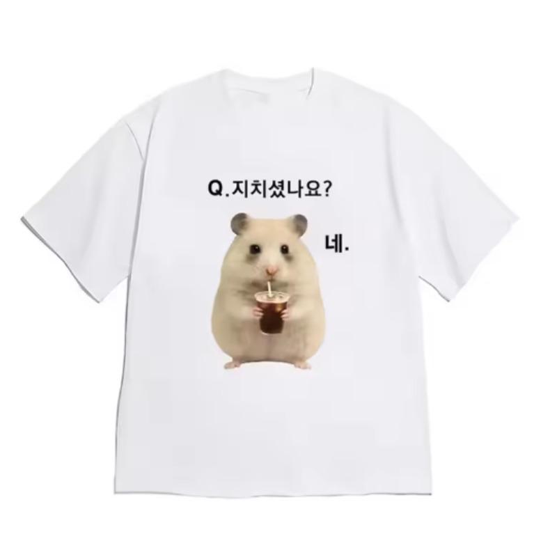 Cute and Lively Style Colorful Text Bubbles Heart Star Decoration White ShortSleeved TShirt with Decorated Hamster Image 4XL
Cute and Lively Style Colorful Text Bubbles Heart Star Decoration White ShortSleeved TShirt with Decorated Hamster Image 4XL