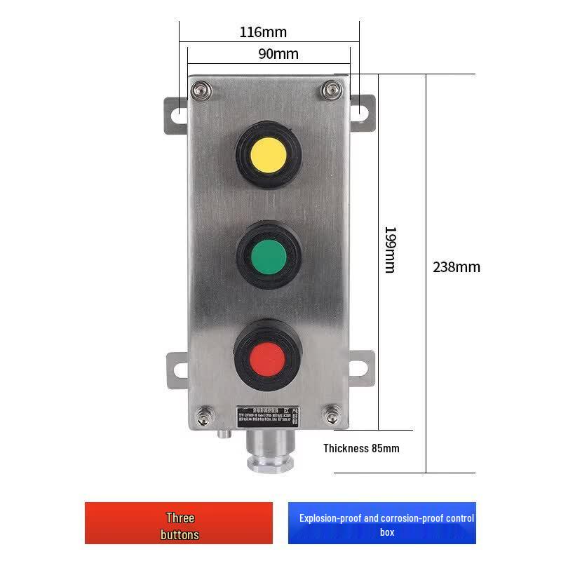 Aokewen Explosion-Proof 3-Position Push Button Control Box
Aokewen Explosion-Proof 3-Position Push Button Control Box