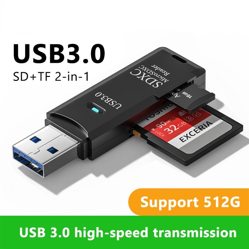 USB 3.0 Card Reader 2 In 1 USB 2.0 to SD Micro SD TF Адаптер картки пам’яті Для аксесуарів для ноутбуків Флеш-накопичувач Card Reader
USB 3.0 Card Reader 2 In 1 USB 2.0 to SD Micro SD TF Адаптер картки пам’яті Для аксесуарів для ноутбуків Флеш-накопичувач Card Reader