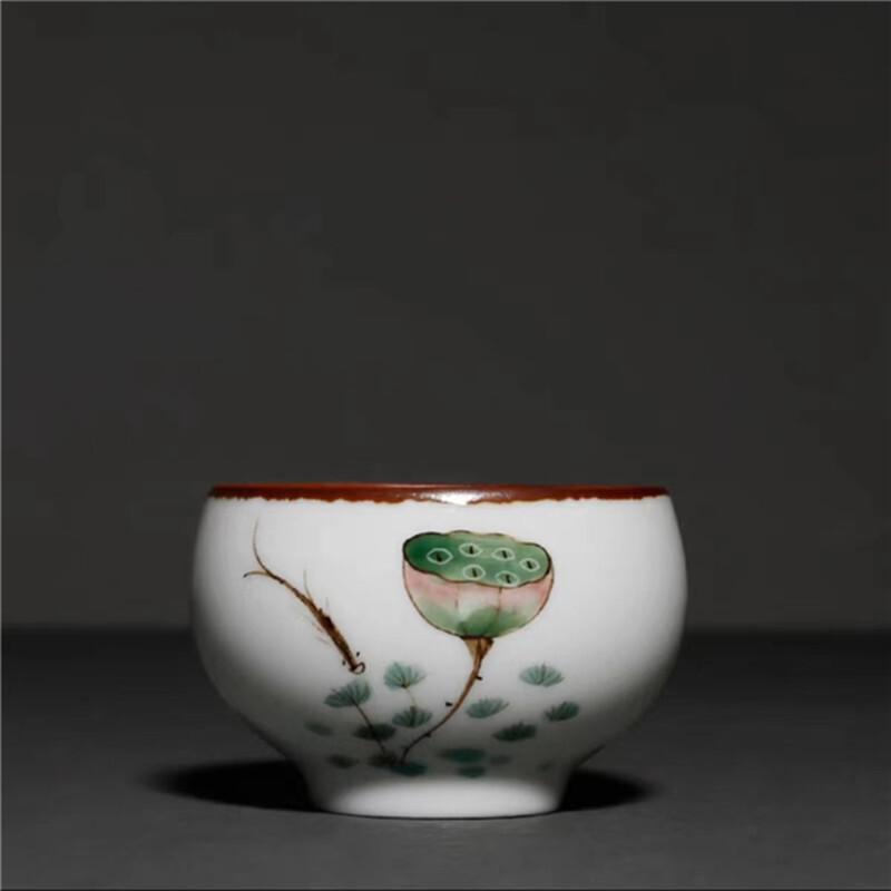 85ml Hand Drawn Pink Green Lotus Teacup Ancient Tea Bowl Beautiful Tea Cup Tea-tasting Smelling Cup Jianzhan Master Cups Teaset
85ml Hand Drawn Pink Green Lotus Teacup Ancient Tea Bowl Beautiful Tea Cup Tea-tasting Smelling Cup Jianzhan Master Cups Teaset