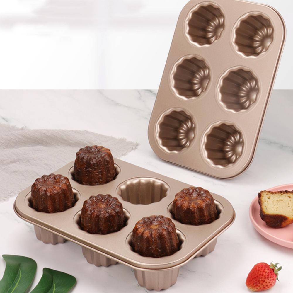 Custard Cookware Non-Stick Bakeware Carbon Steel Baking Tool Cannele Mould Cake Pan Canele Mold 6-Cavity
Custard Cookware Non-Stick Bakeware Carbon Steel Baking Tool Cannele Mould Cake Pan Canele Mold 6-Cavity