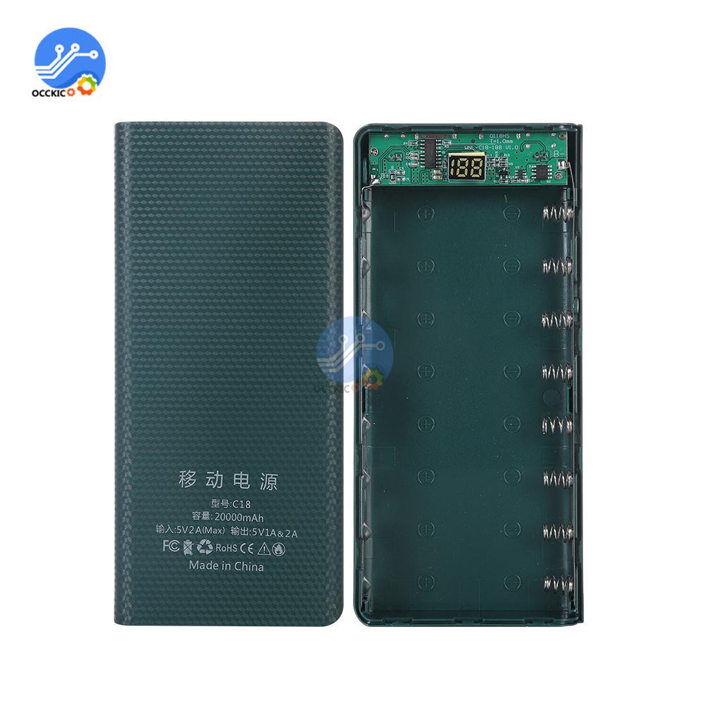 8x18650 Battery Charger Box Power Bank Holder Case Dual USB LCD Digital Display 8*18650 Battery Shell Storage Organize DIY
8x18650 Battery Charger Box Power Bank Holder Case Dual USB LCD Digital Display 8*18650 Battery Shell Storage Organize DIY